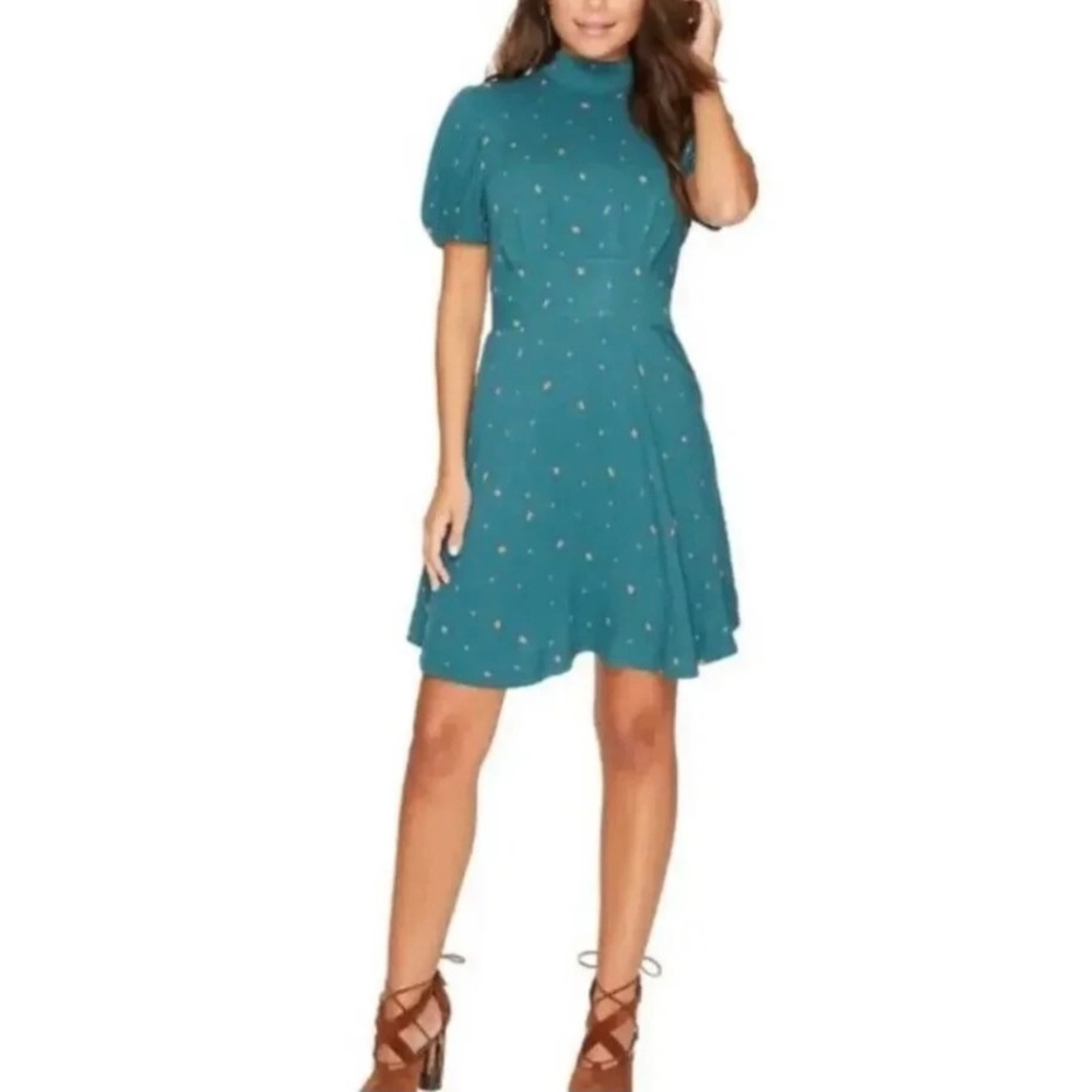 Free people green open back dress